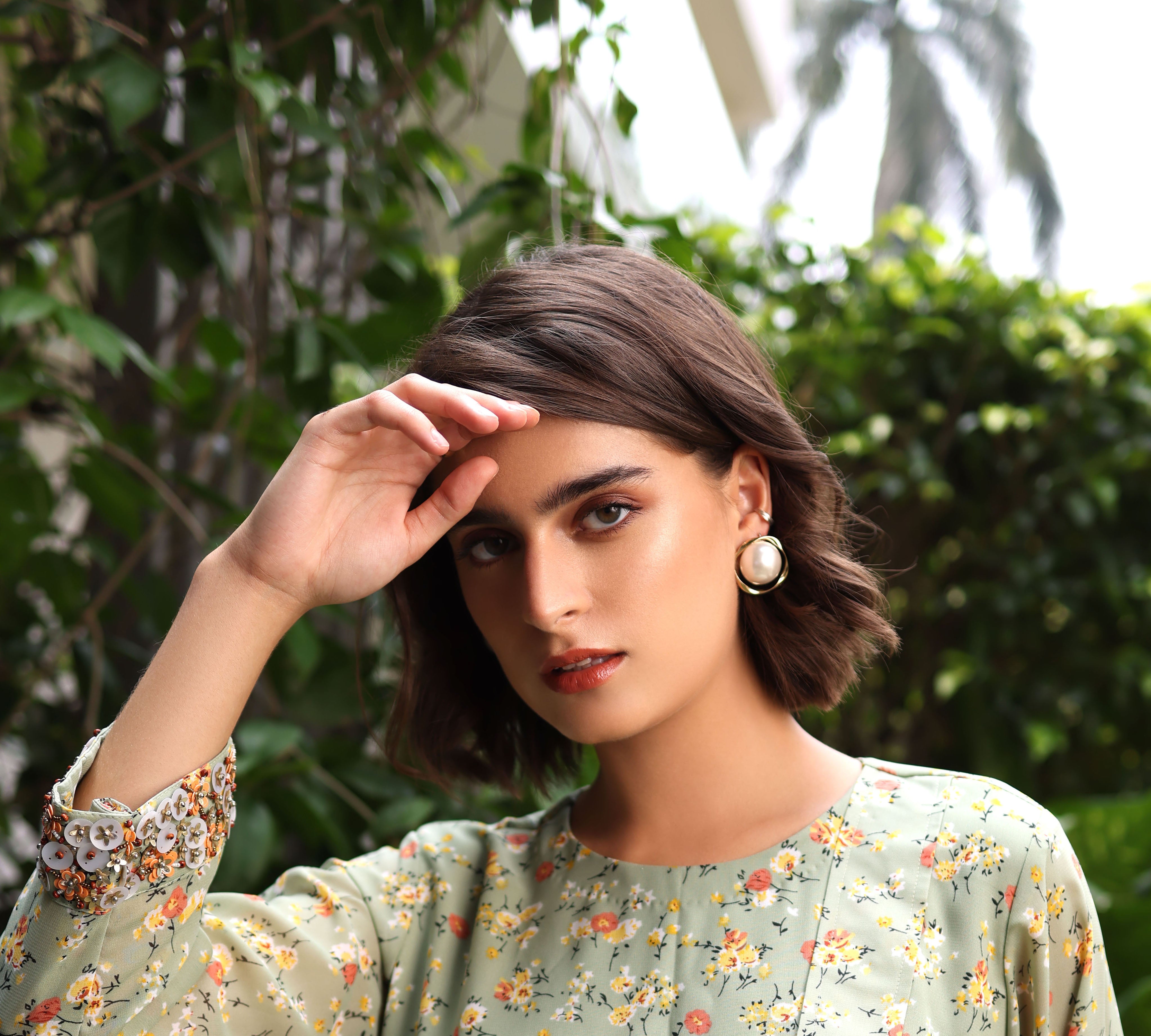 Nura Pearl Gold Studs