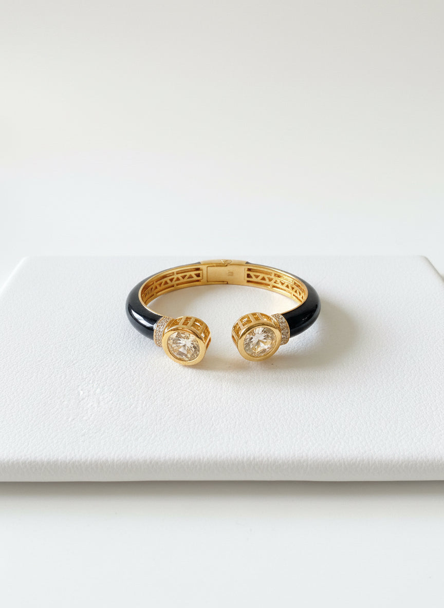 Crystal gold plated bracelet