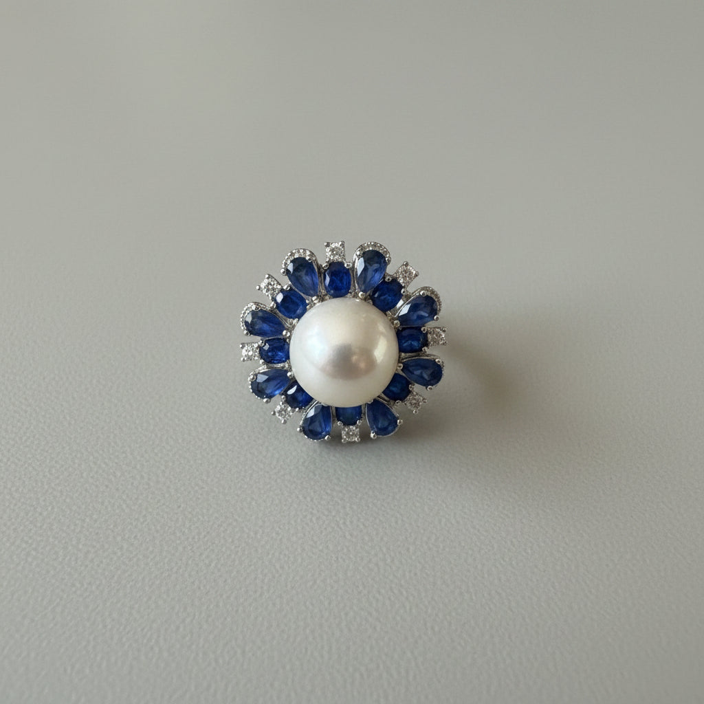 Azure Pearl Ring