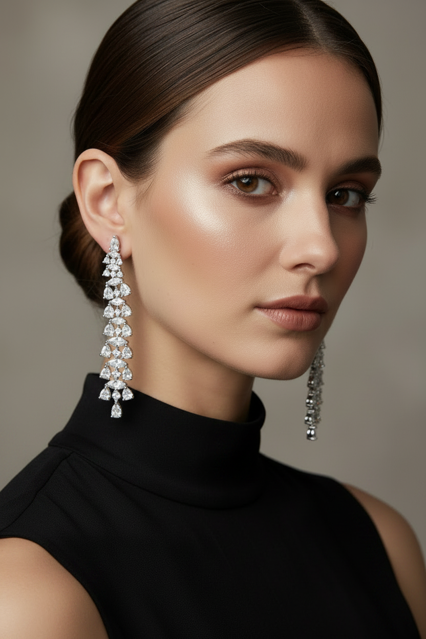 Evening Glow Diamond Danglers