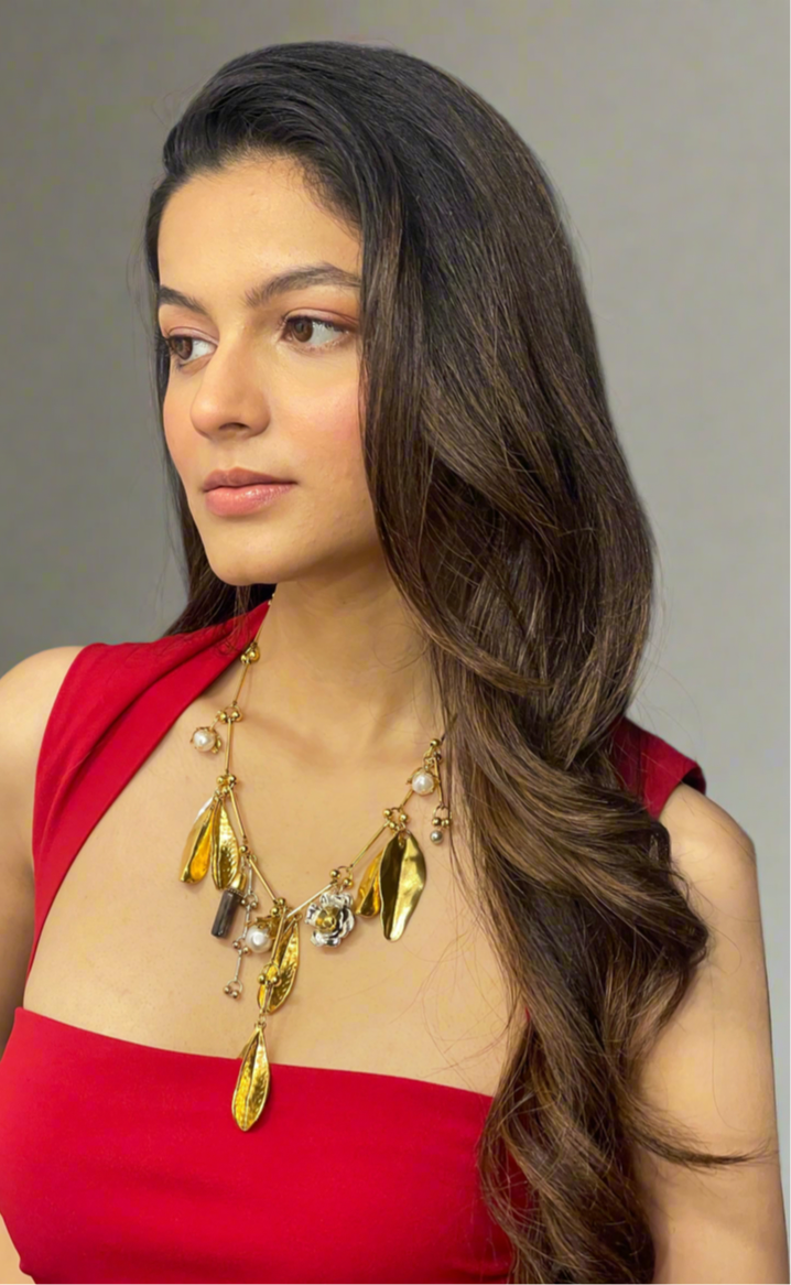 Deia Gold plated Statement Neckpiece