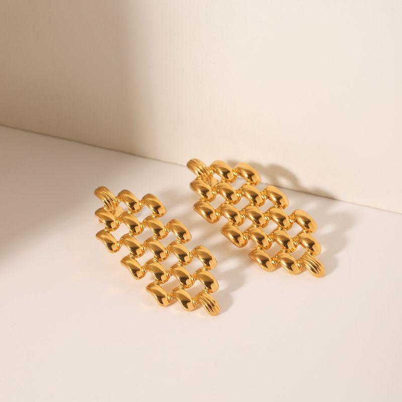 Vintage link earrings