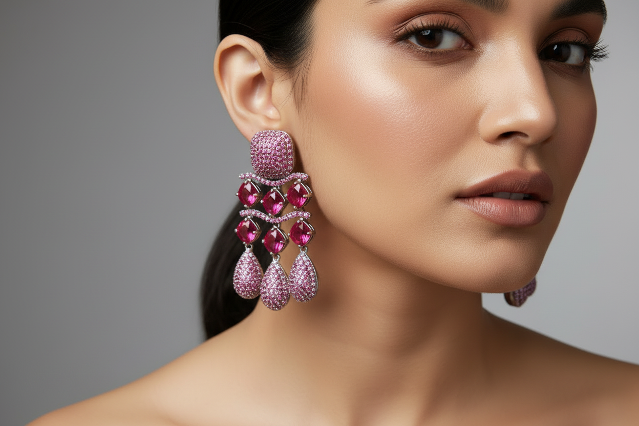 Ruby Kaitlyn Soiree Earrings & Tennis Bracelet