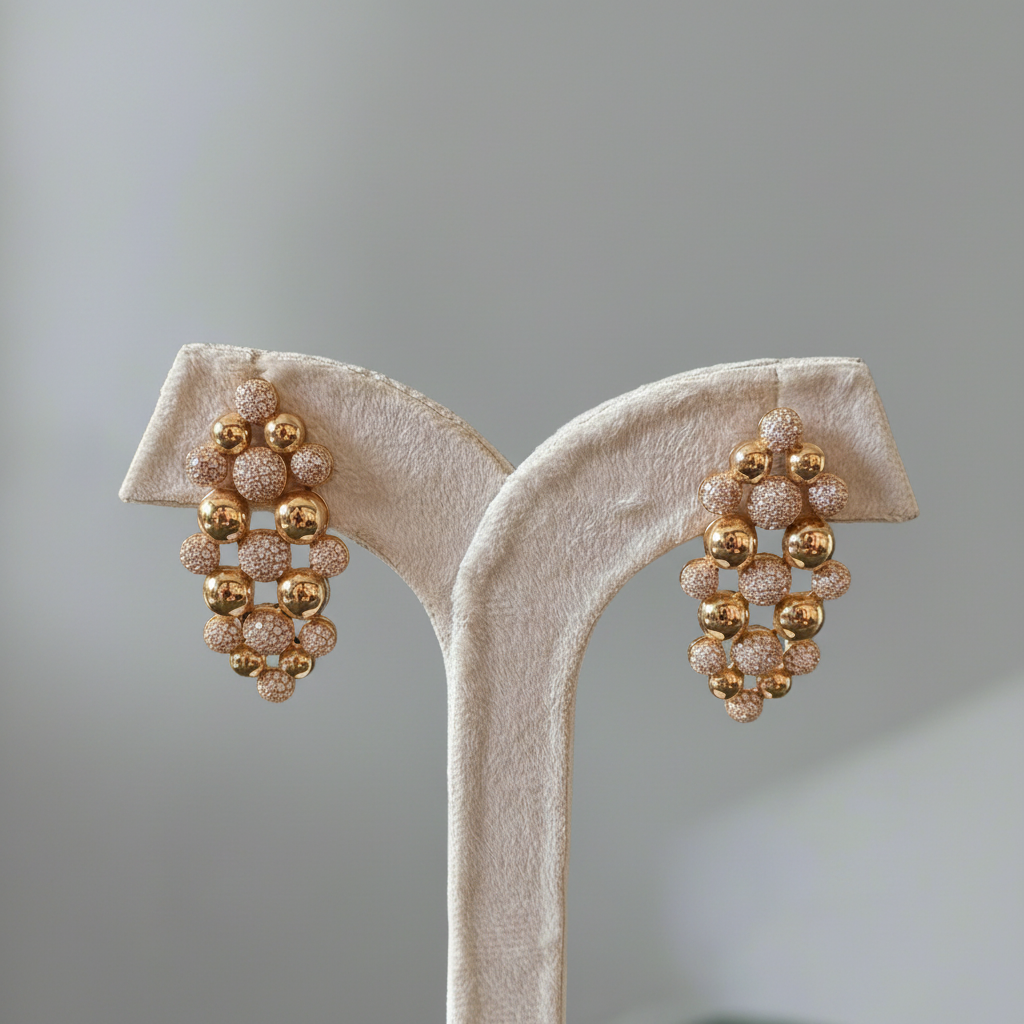Gold Textured Earrings