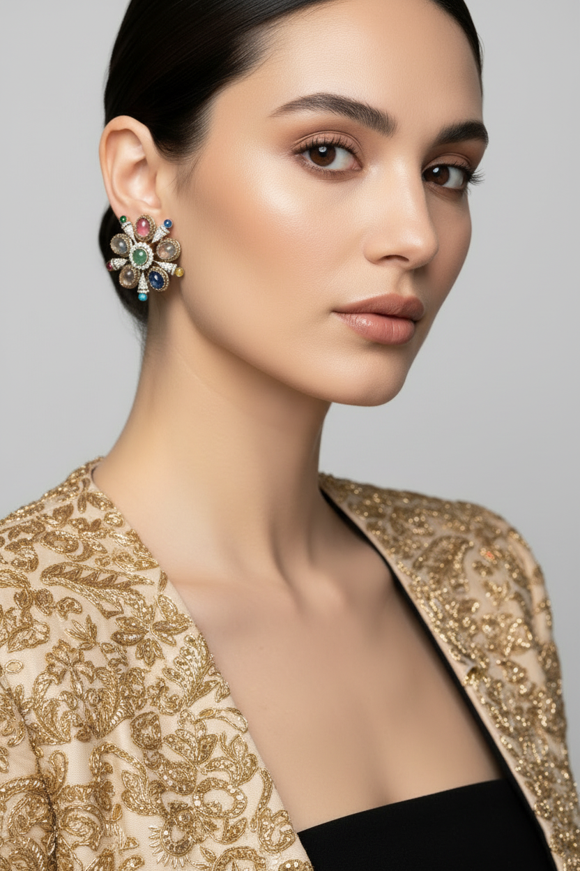 Gulrang Multi colour Studs