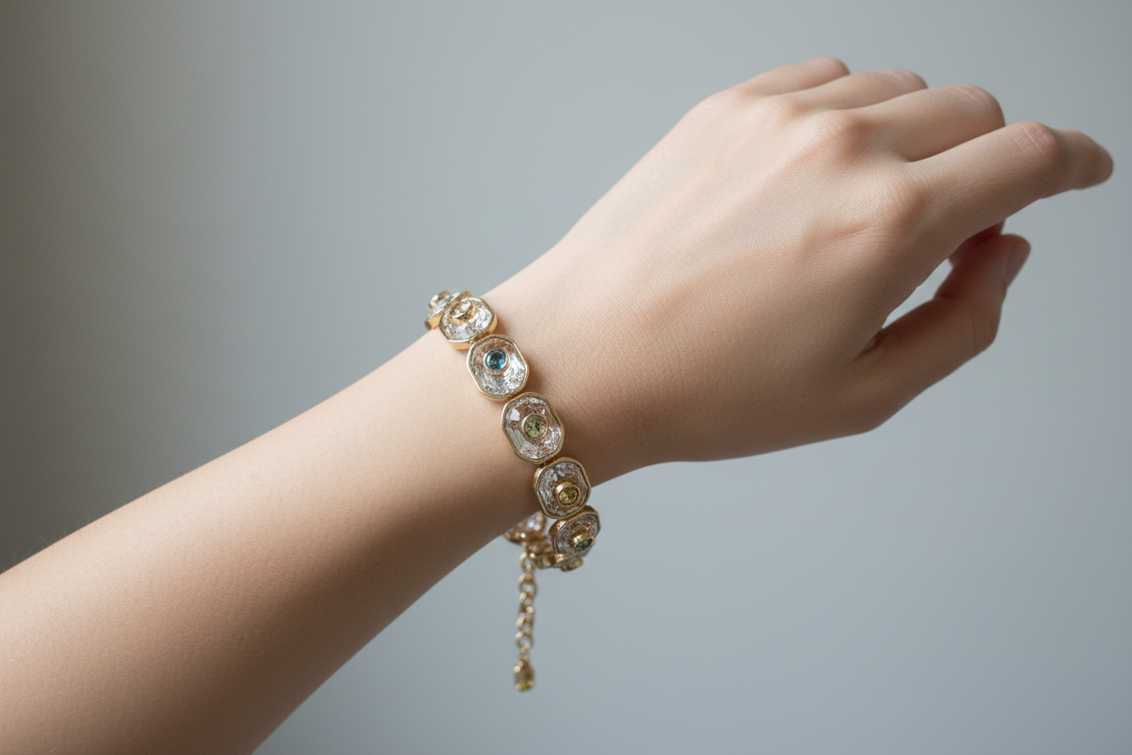 Multi colour crystal bracelet