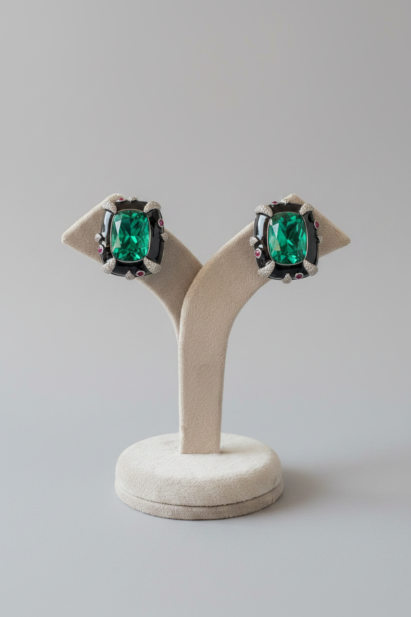 Ivy Green statement Studs