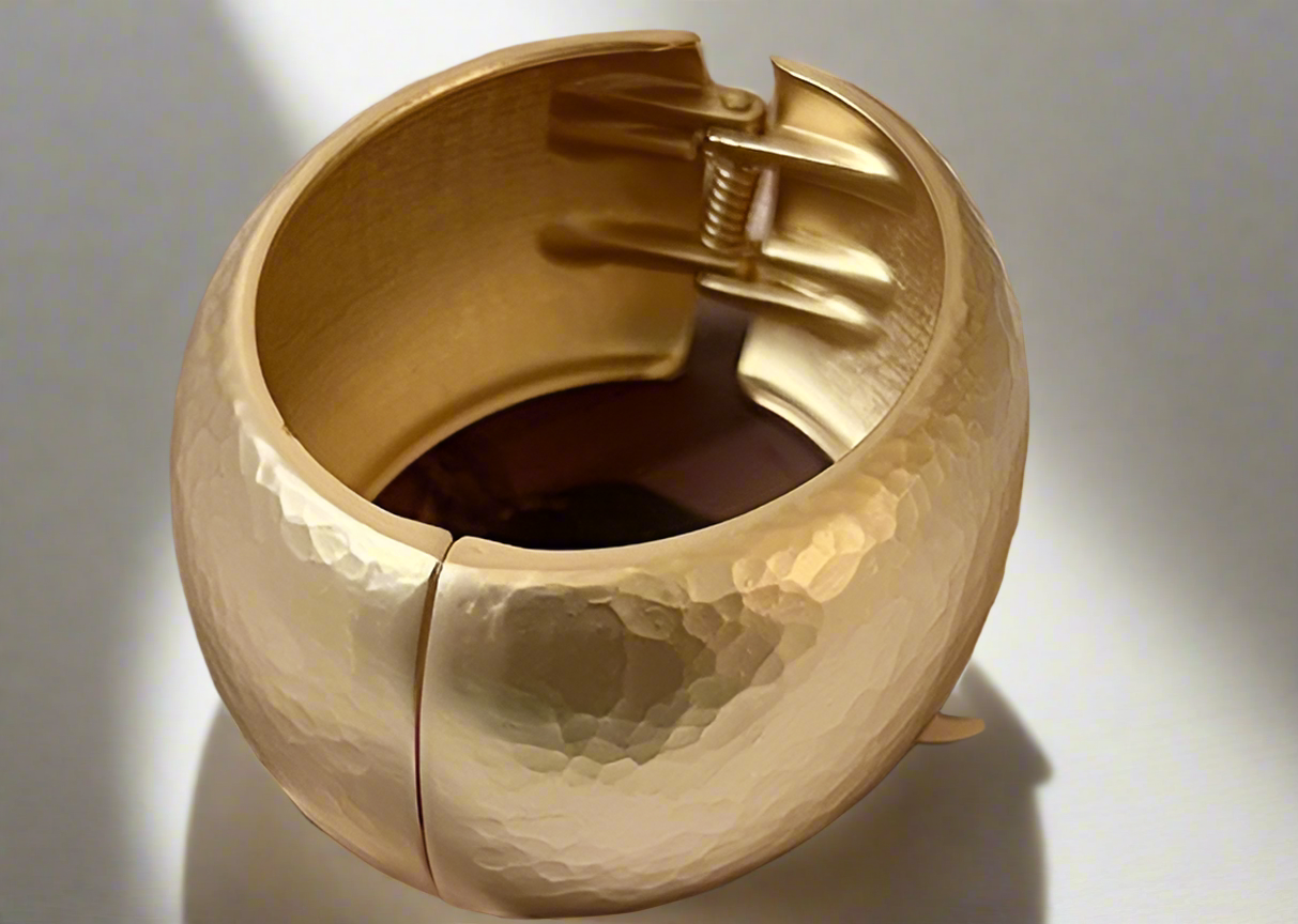 Gold textured arm candy