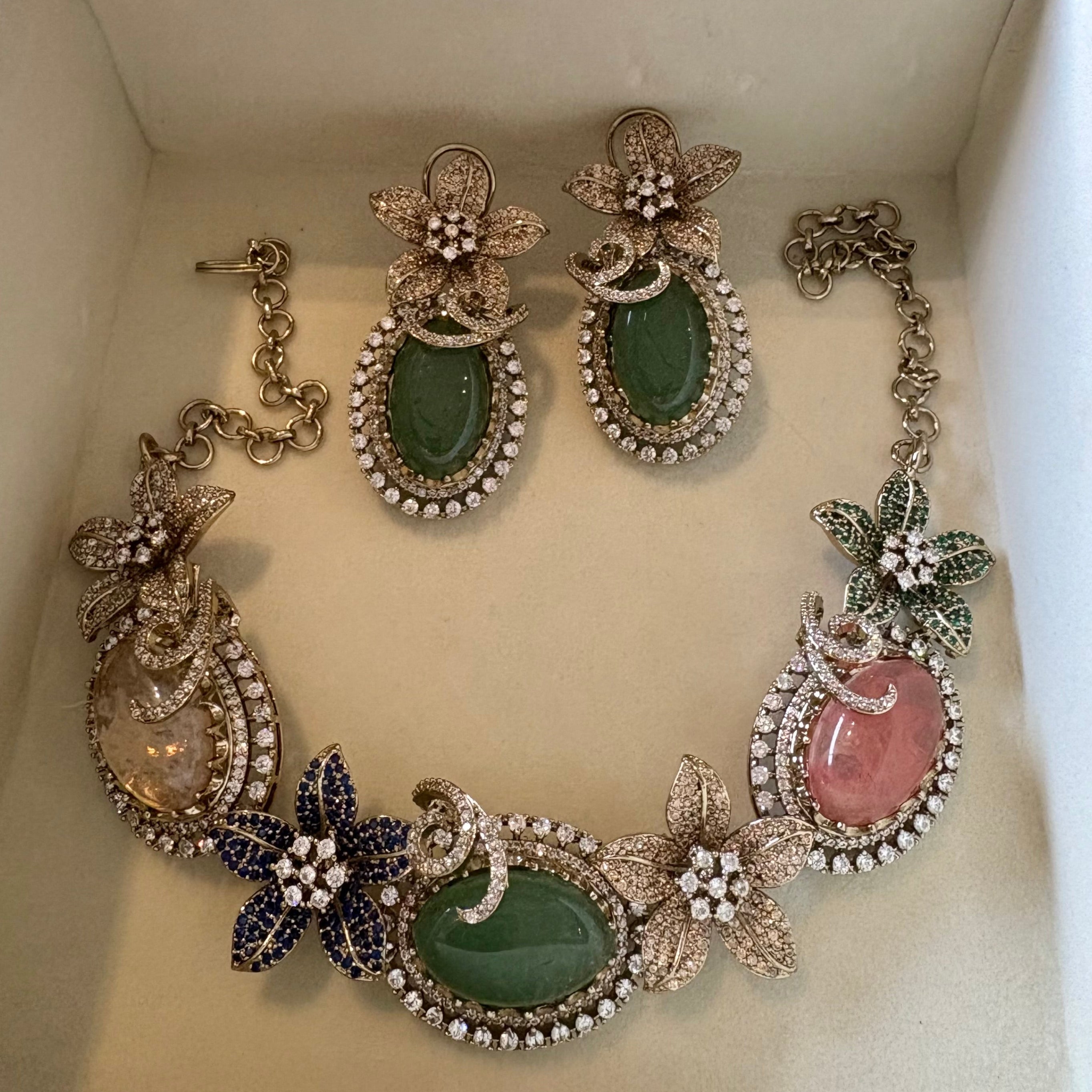 Victorian Multi colour Contemporary Choker Set