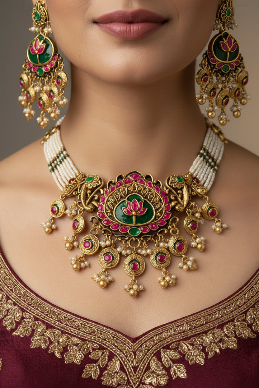 Aangan Antique Gold Set