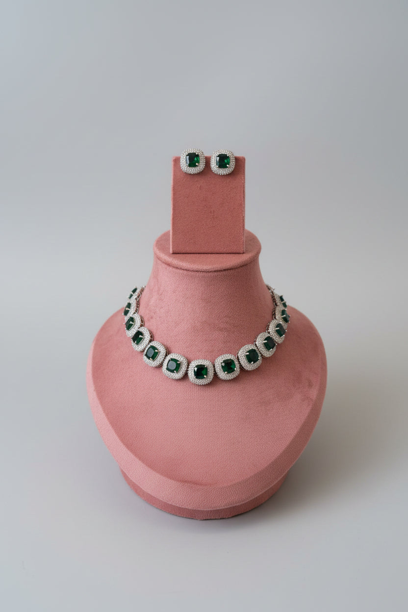 Emerald Aura Diamond Choker Set