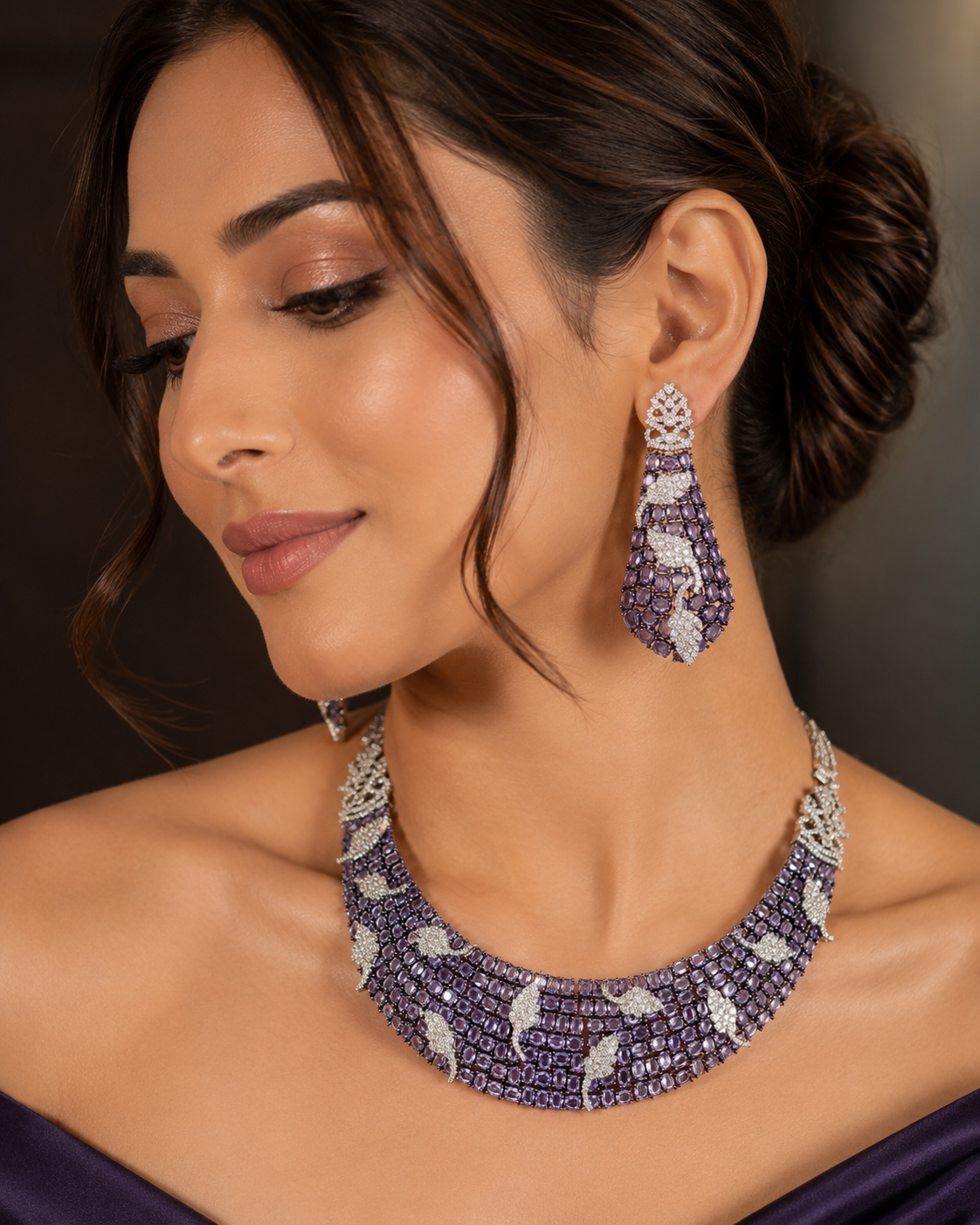 Amethyst CZ majesty set