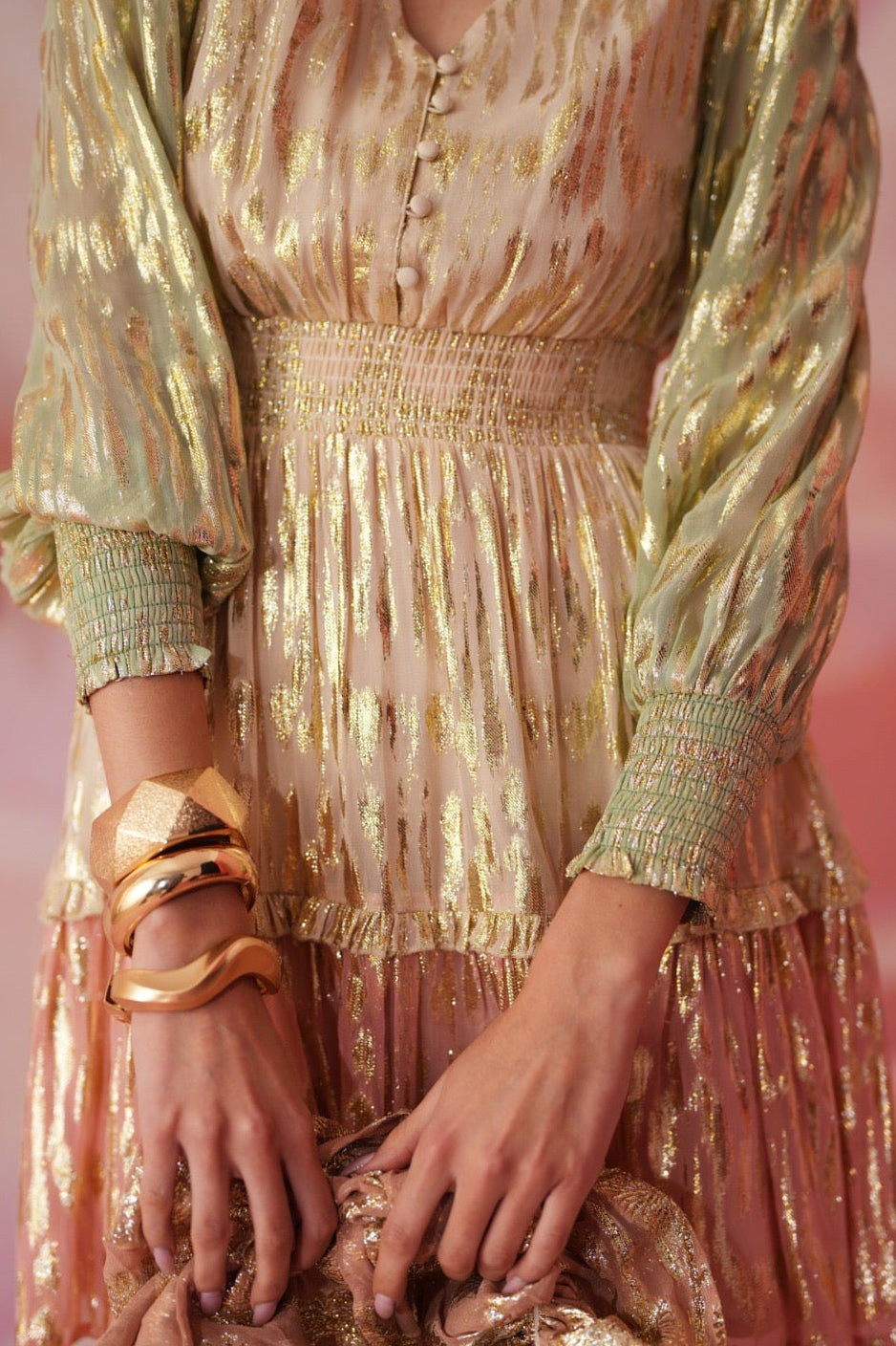 Monolith Gold Statement Stacks - Set of 3