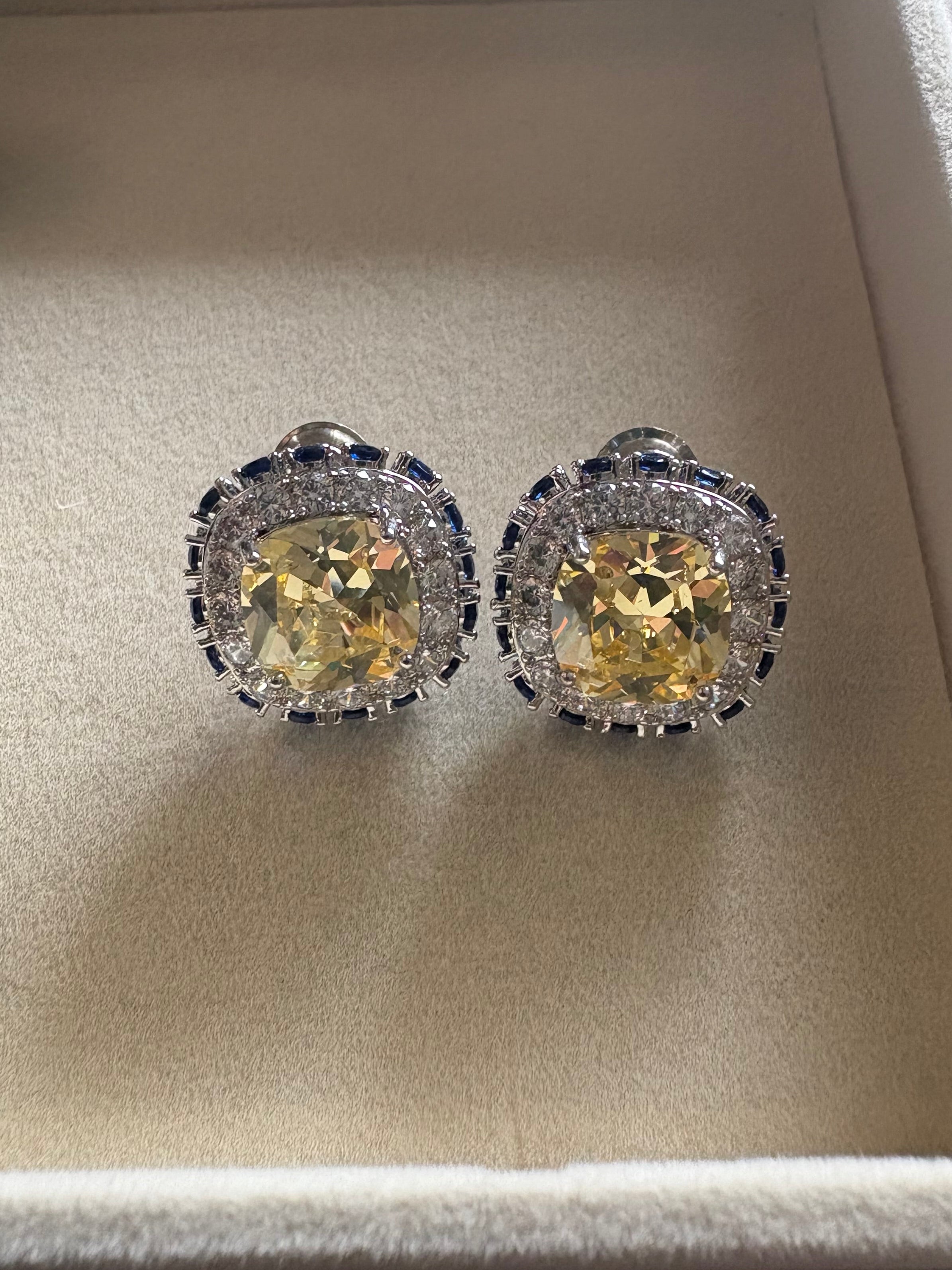 Topaz & Sapphire Studs