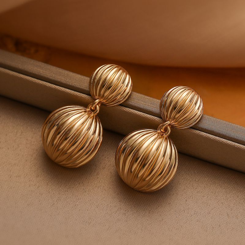 Copper Geometric Earrings