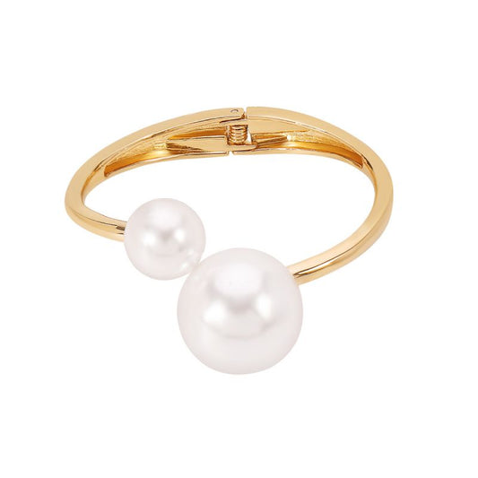 Gold Pearl Clasp Bracelet
