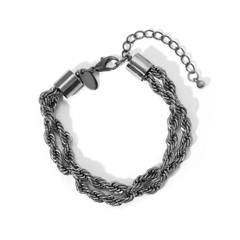 Metallic silver twist Bracelet