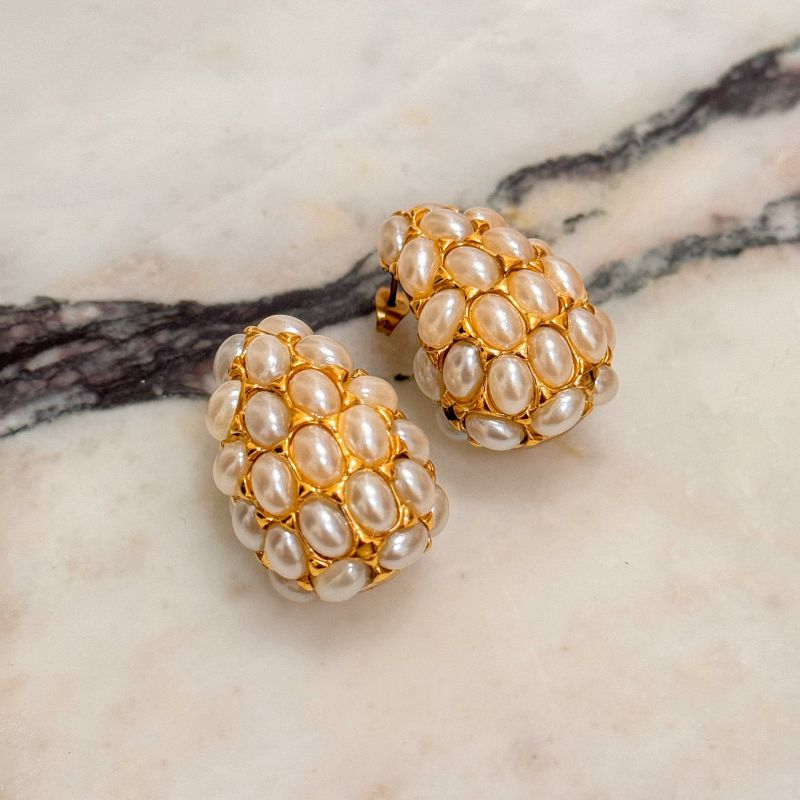 Pearl Gold Plated Studs