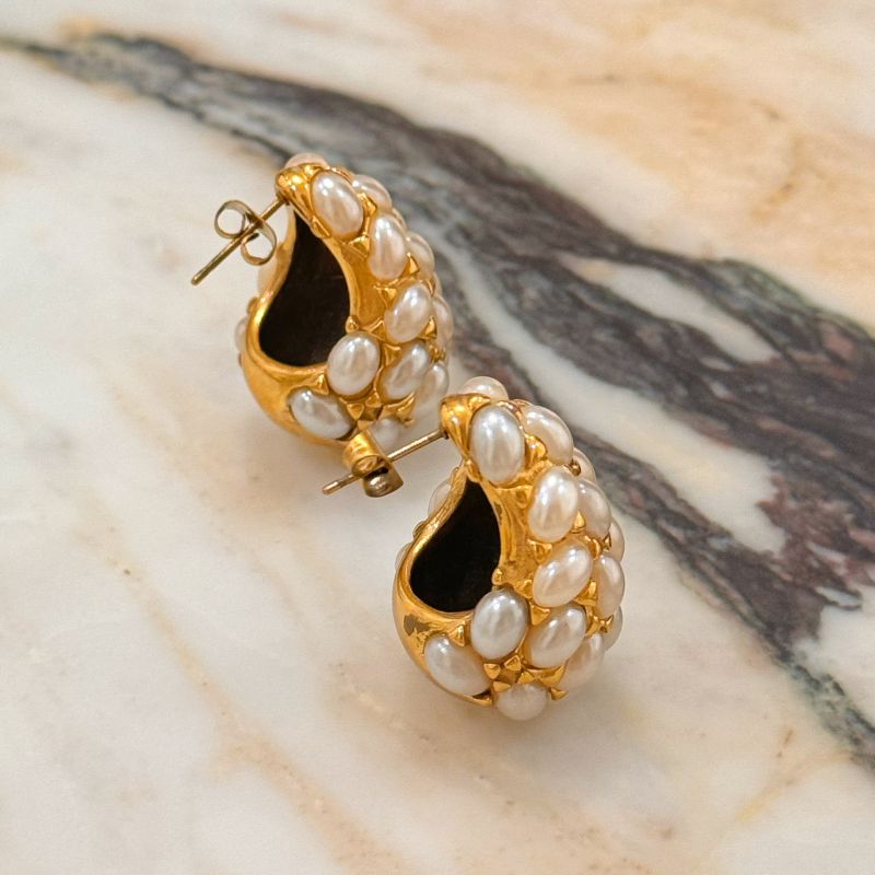 Pearl Gold Plated Studs