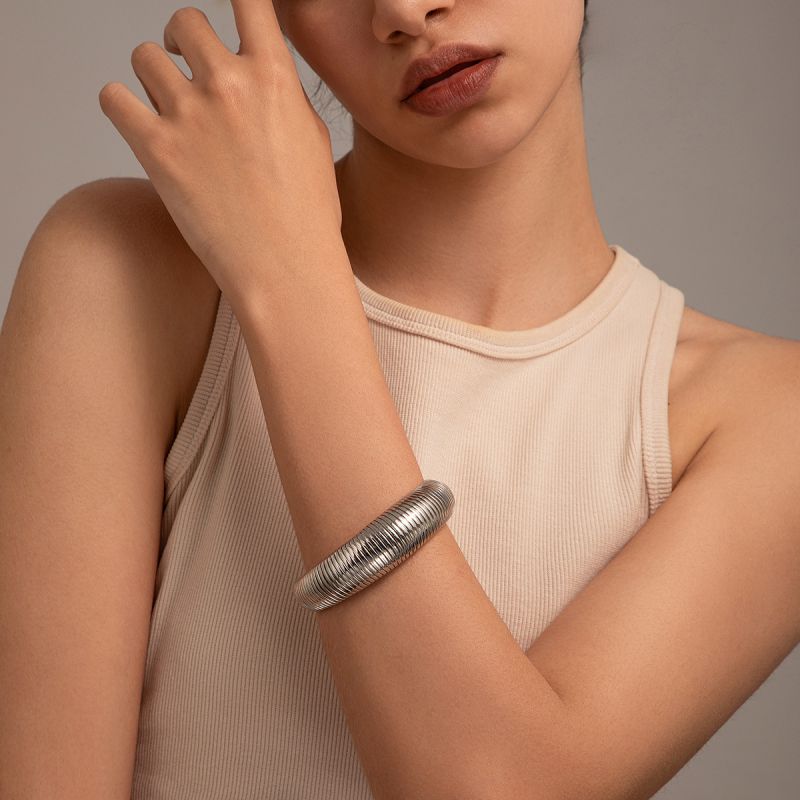 Silver statement bracelet