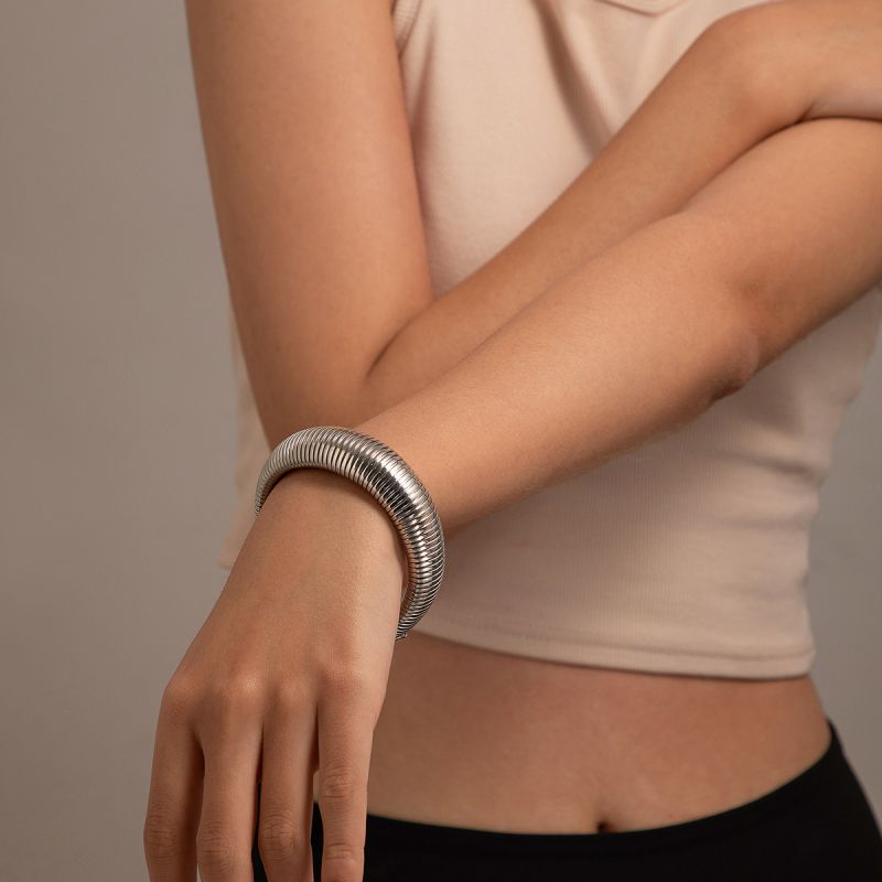 Silver statement bracelet