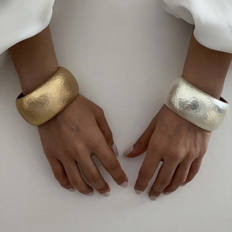Gold textured arm candy