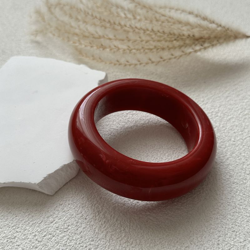 Deep Red Stacking Bracelets - Set of 3