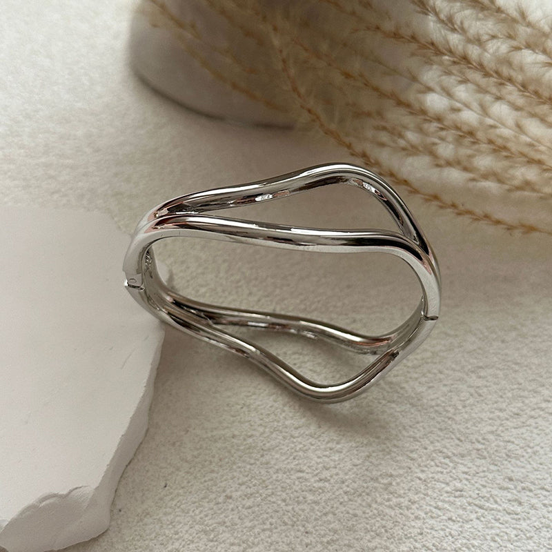 Silver plated statement bracelet