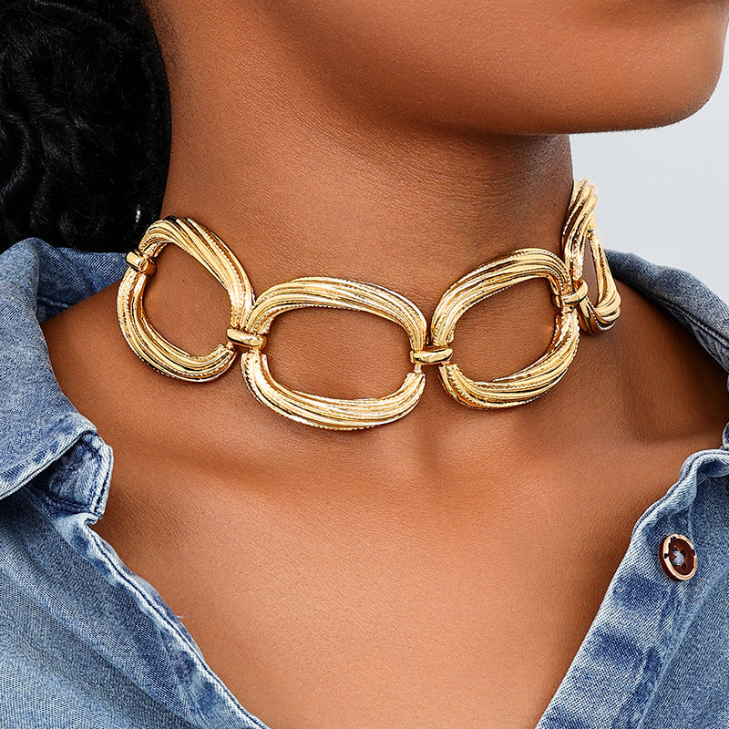 Gold Statement Link Choker