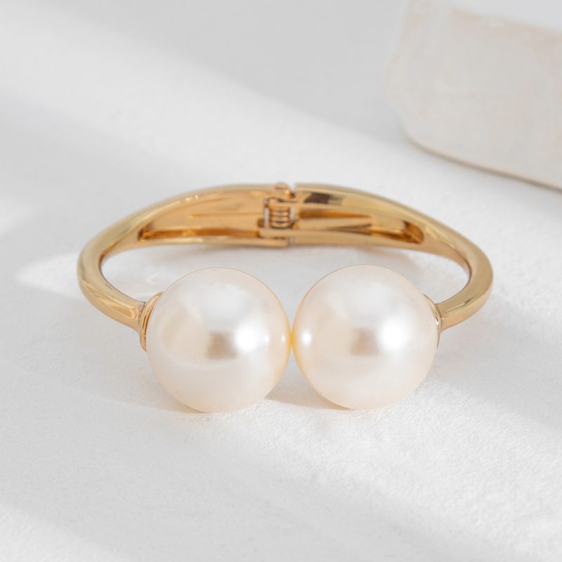 Alta Gold Pearl statement bracelet
