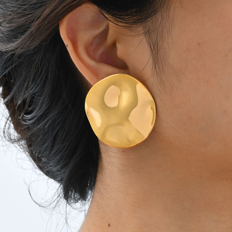 Matt gold plated studs