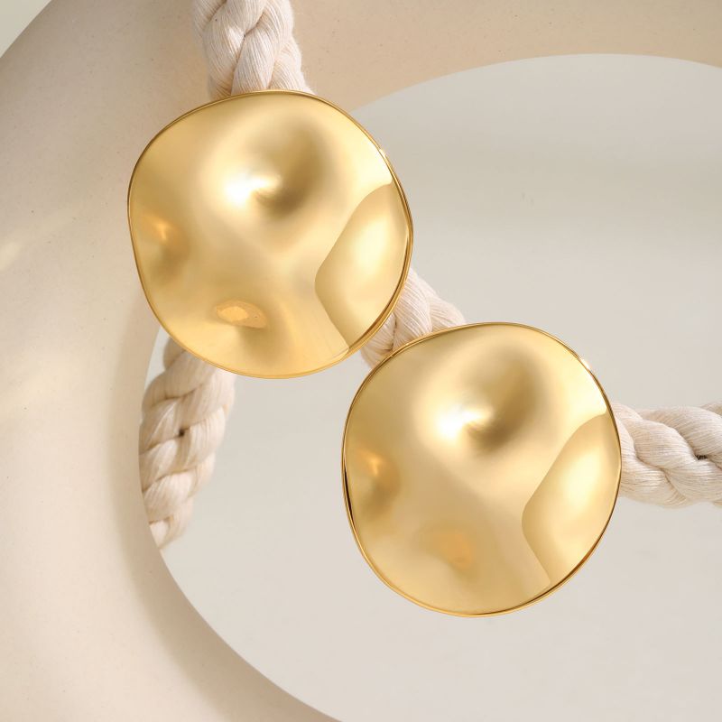 Matt gold plated studs