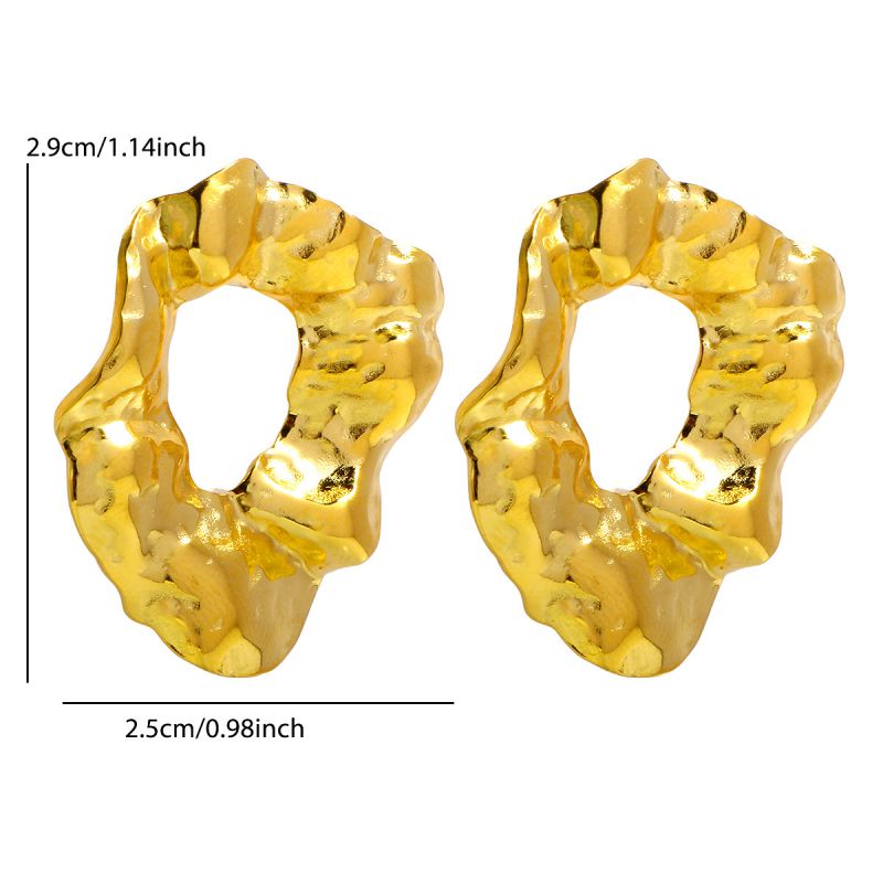 Irregular gold plated studs