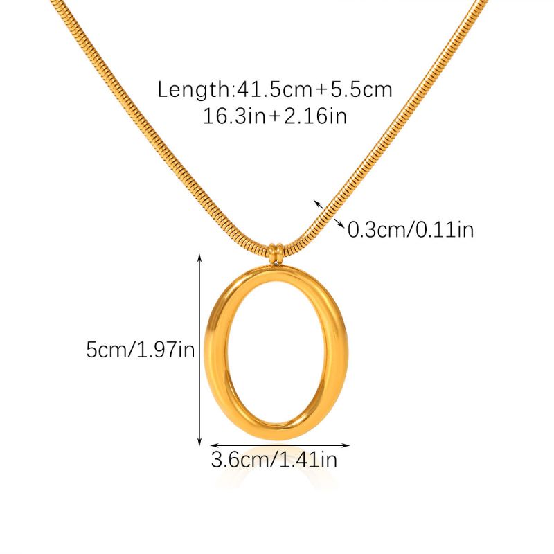Oval Gold Plated Pendant