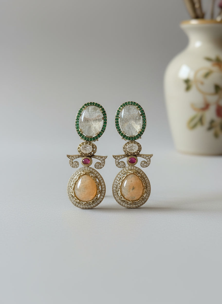 Semi Precious Natural Stone Earrings