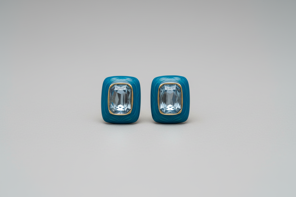 Ocean Mist Crystal Studs