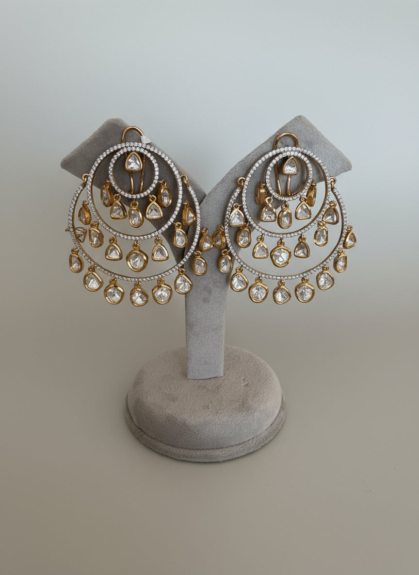 Layered Polki Chaandbalis