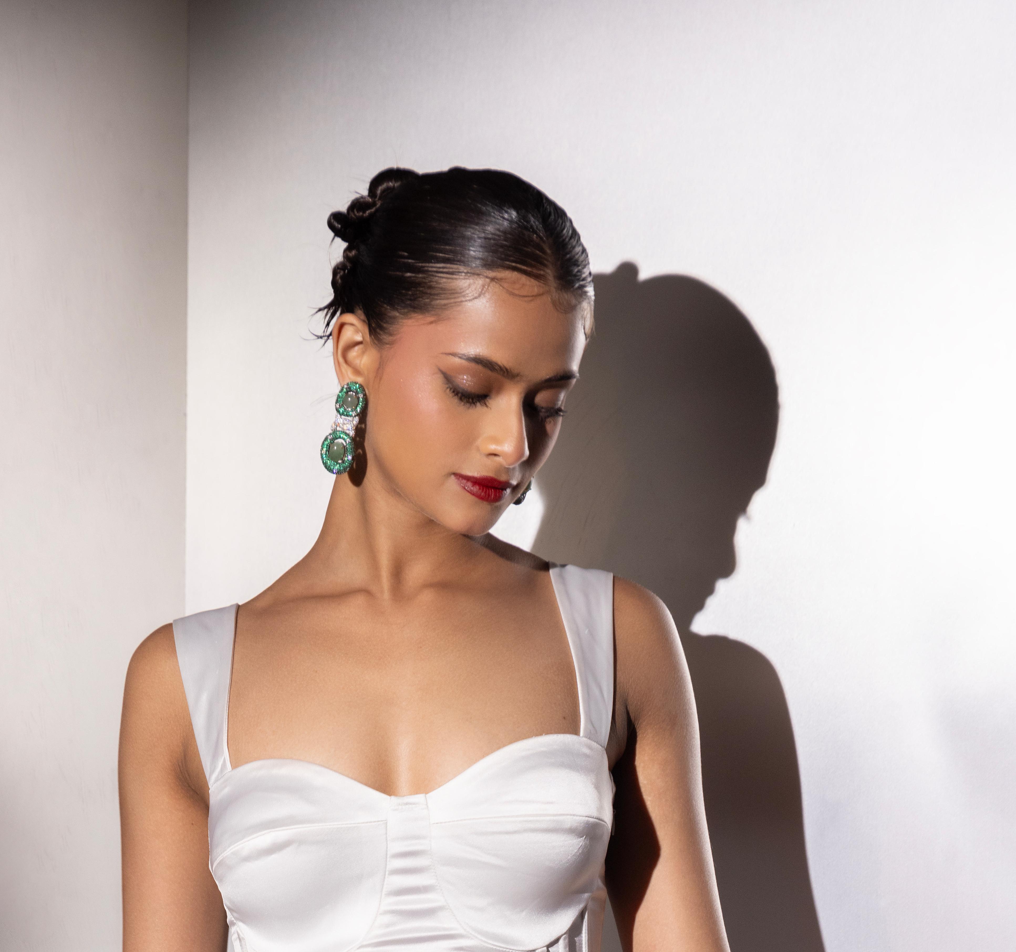 Ophelia emerald danglers