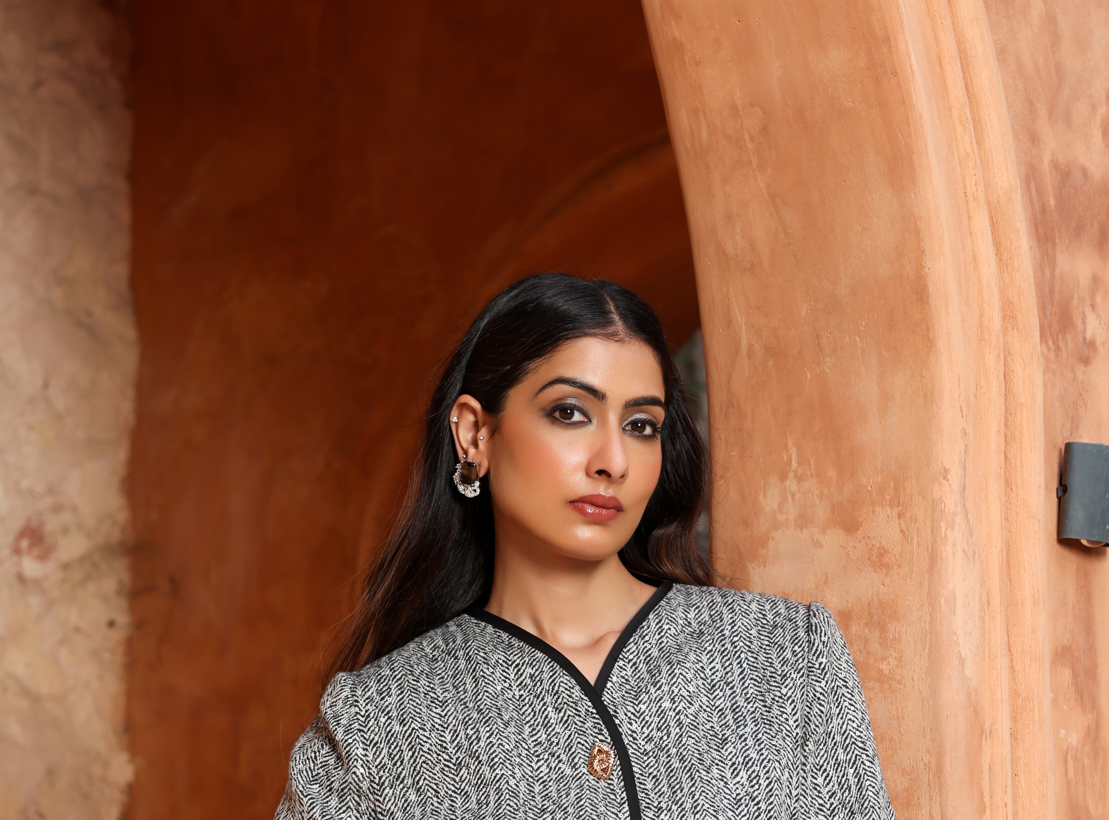 Deep Brown Crystal Diamond Studs