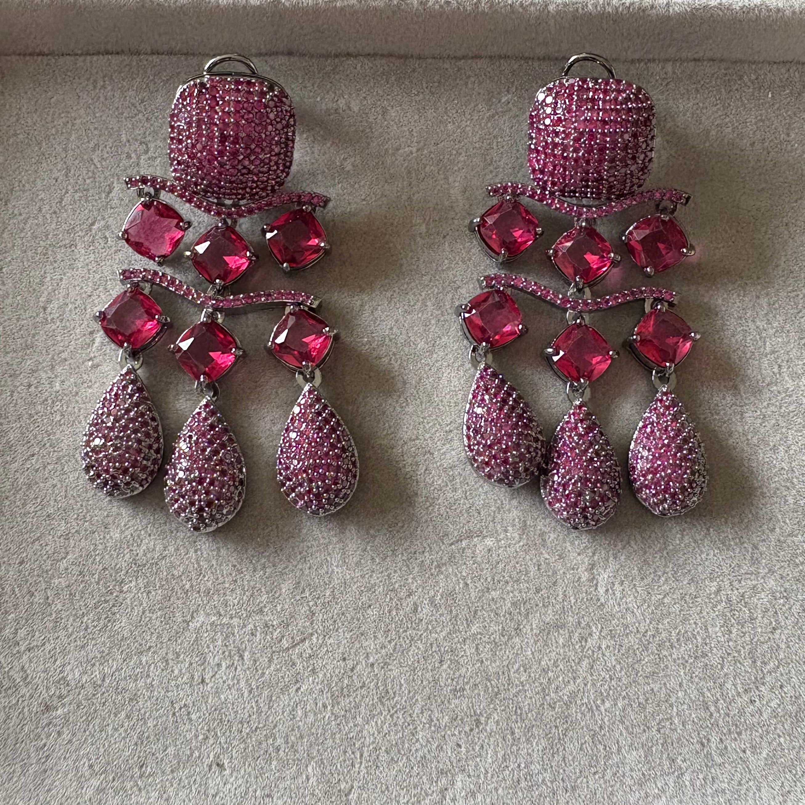 Ruby Pink Kaitlyn Soiree Earrings