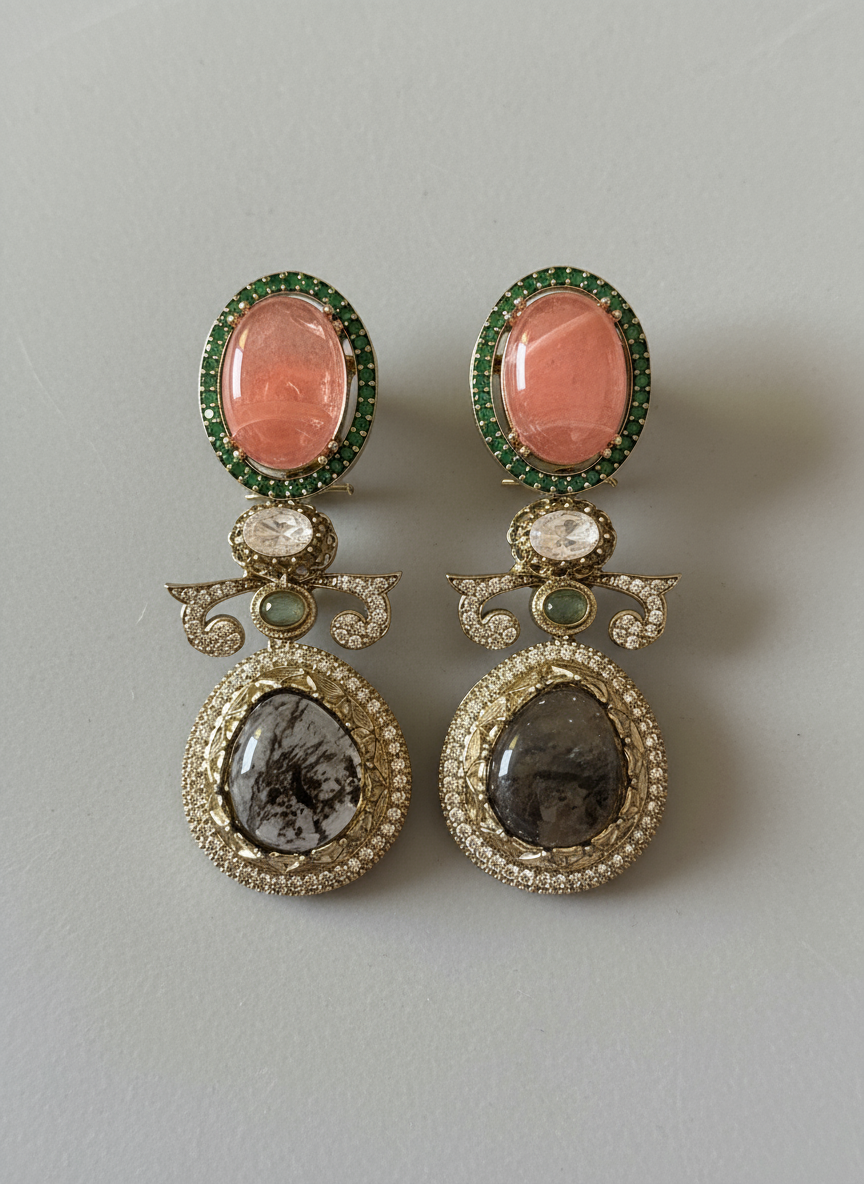 Semi Precious Natural Stone Earrings