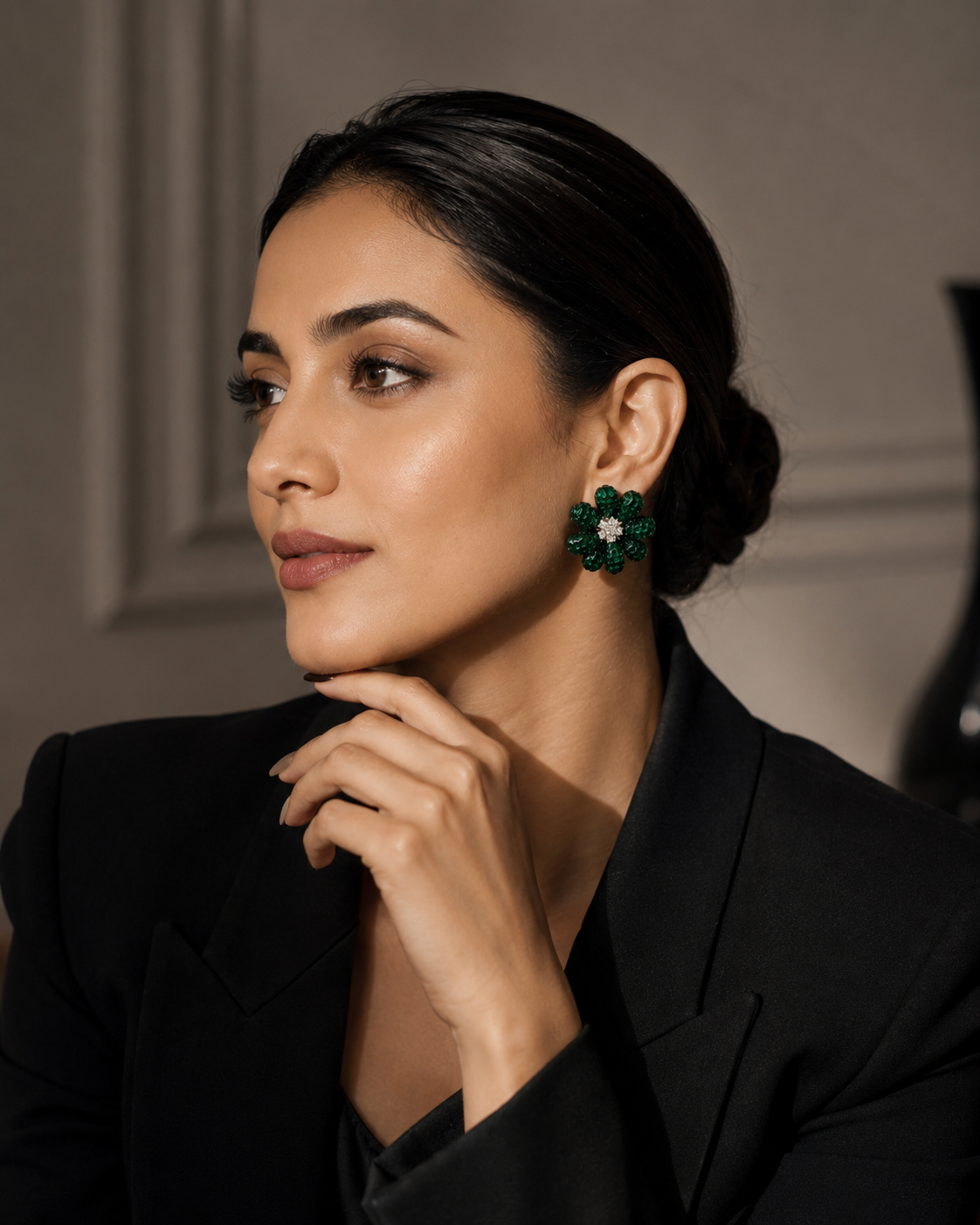 Emerald Bloom Studs