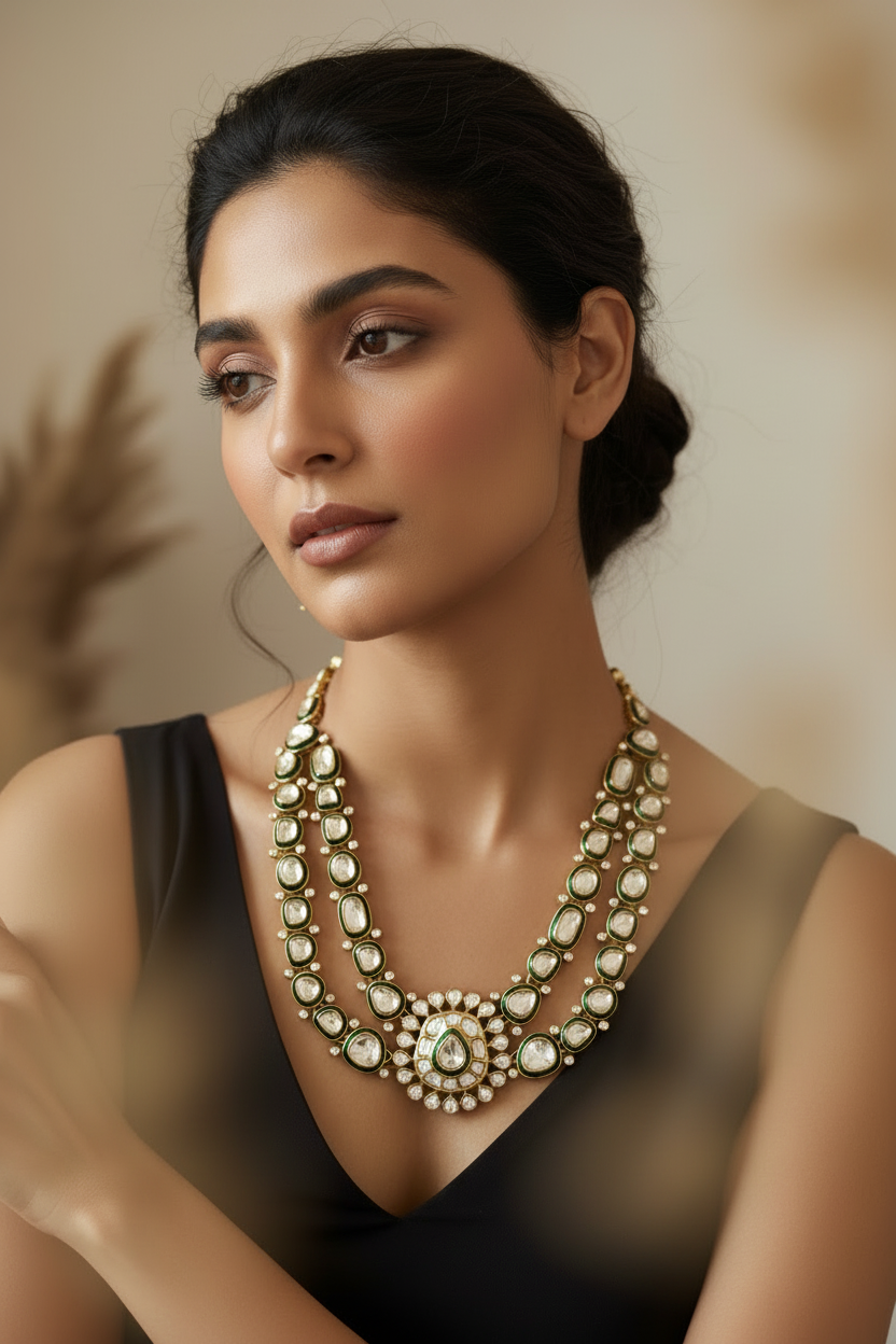 Samisha Polki two layer set