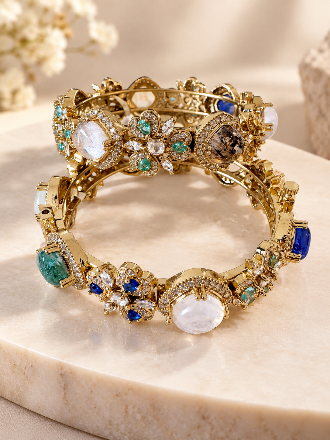 Victorian Natural Stone Bracelet Set