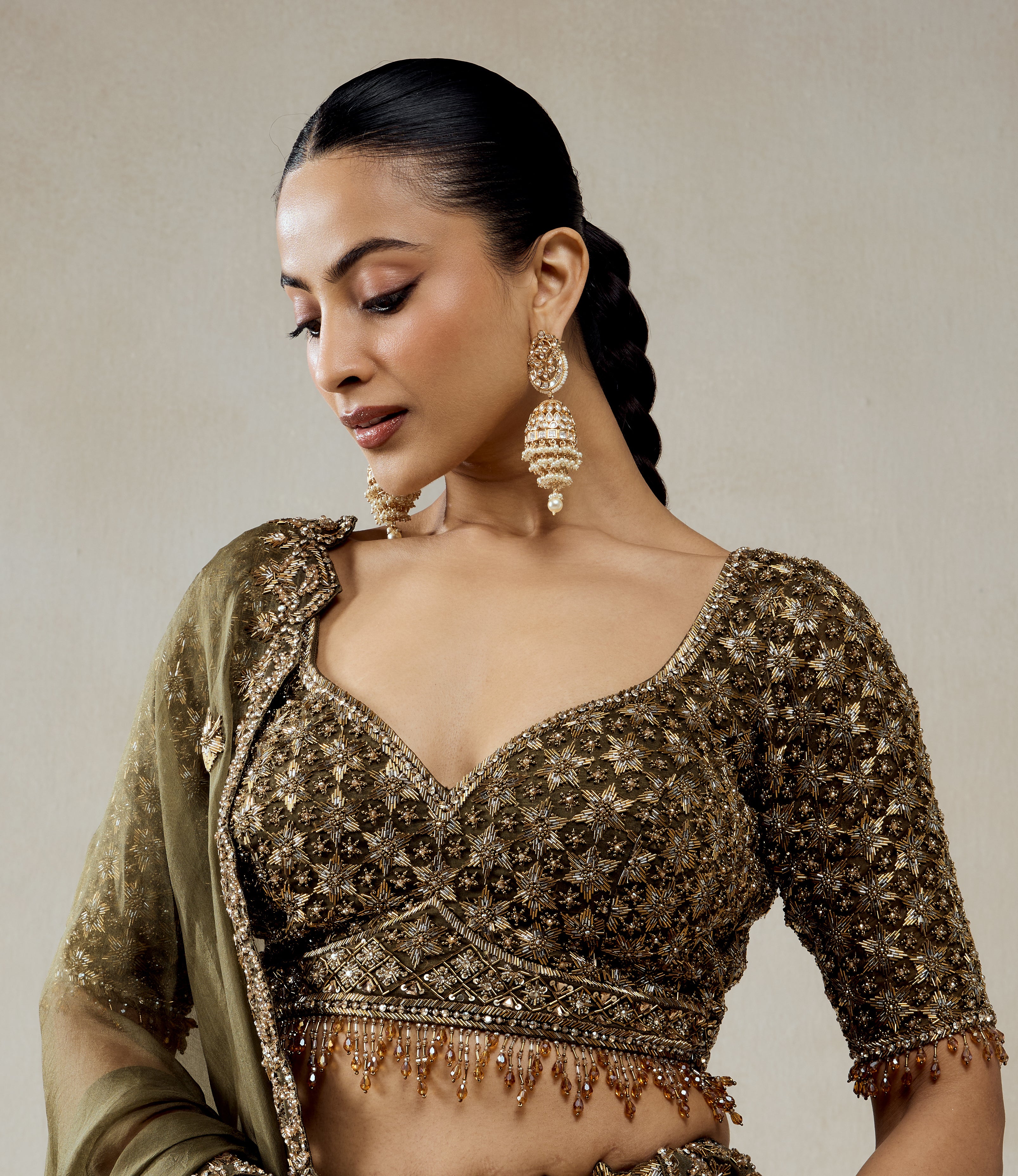 Maira Polki Semi Precious Jhumkas