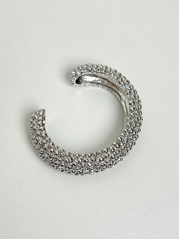 Silver Lava Open Bracelet