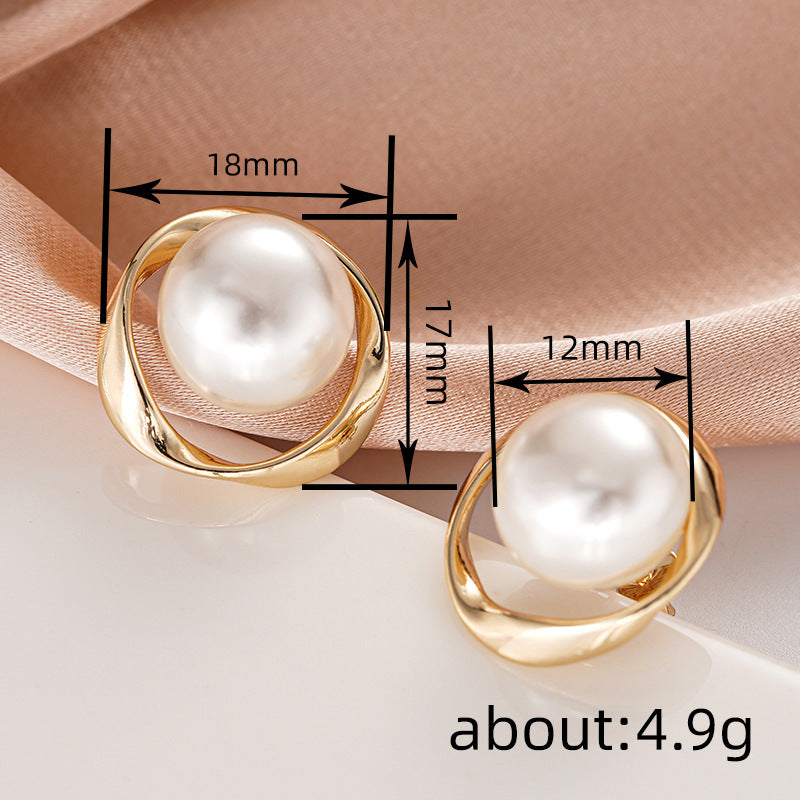 Azure Pearl Gold Studs