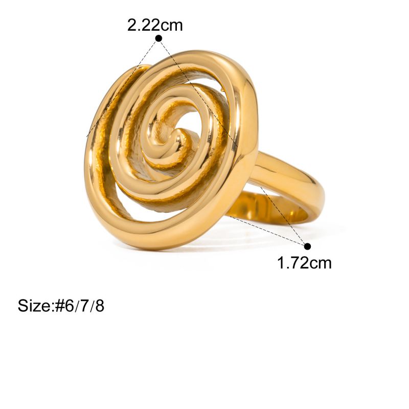 Gold Spiral Statement Ring