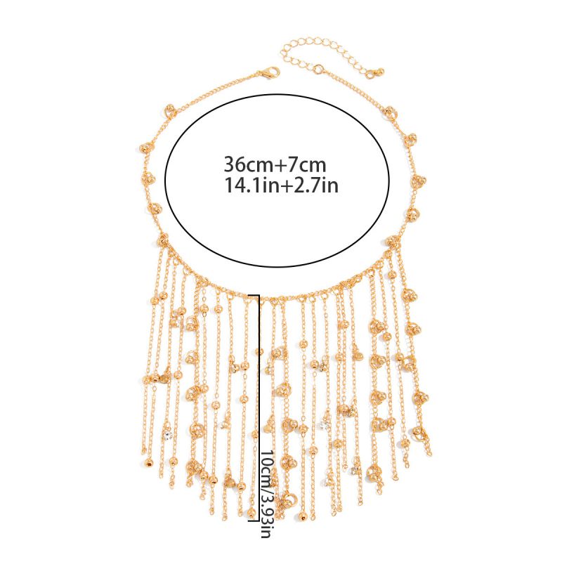 Gold Tassel Statement Neckpiece