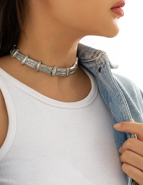 Muted Silver Choker